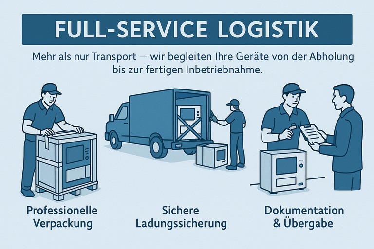LKW an der Laderampe – Lagerhalle und Full-Service Logistik